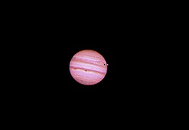 Jupiter - Two Storms and IO Begins a Transit  by Terry Riopka