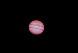 Jupiter - Two Storms with IO Shadow Over Red Spot  by Terry Riopka