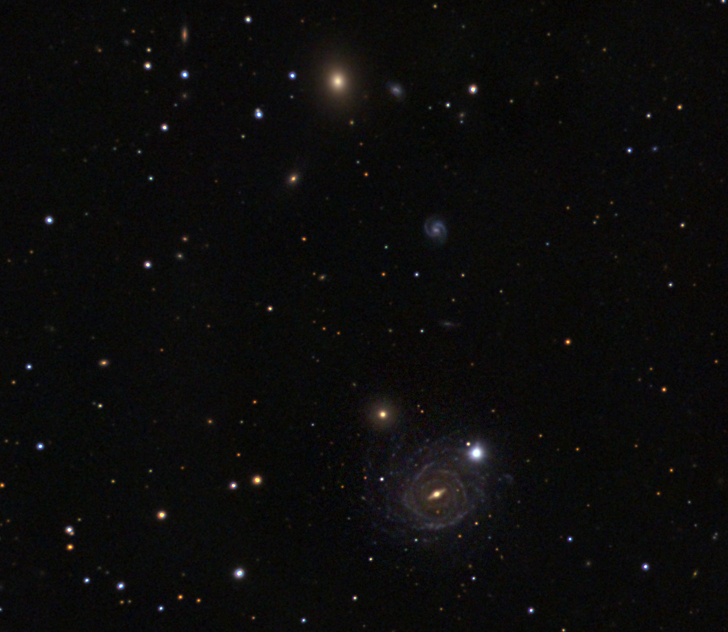 Arp117, Arp79, NGC5490 by Terry Riopka