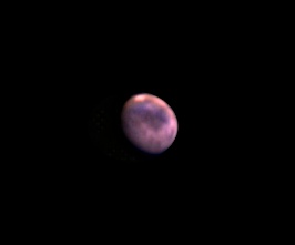 Mars-87PercentIlluminated - Dark Blue Filter  by Terry Riopka